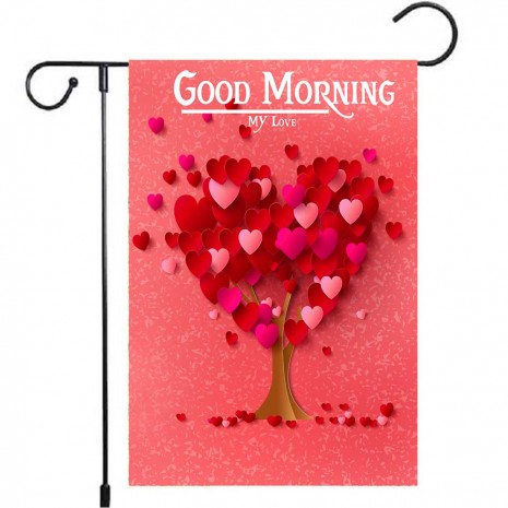 Valentine's Day Good Morning Love Yard Decoration Garden Flag