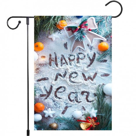 Happy New Year Yard Decoration Garden Flag