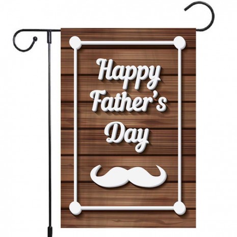 Happy Father's Day Yard Decoration Wood Floor Garden Flag