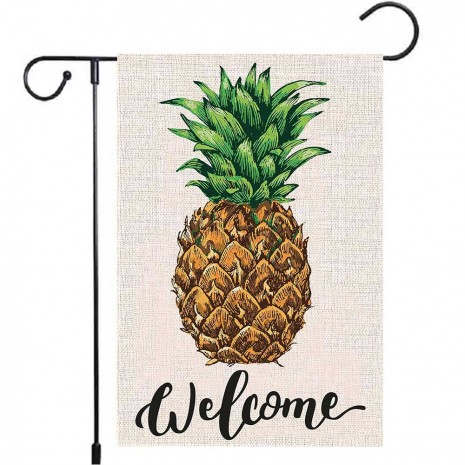 Yard Decoration Welcome Fruit Pineapple Garden Flag