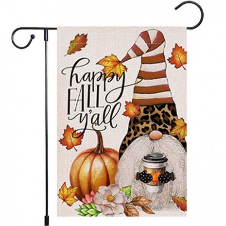 Yard Decorative Pumpkin Happy Fall Garden Flag