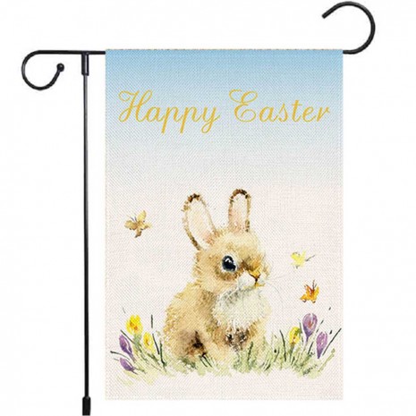 Bunny Yard Decorative Happy Easter Garden Flag