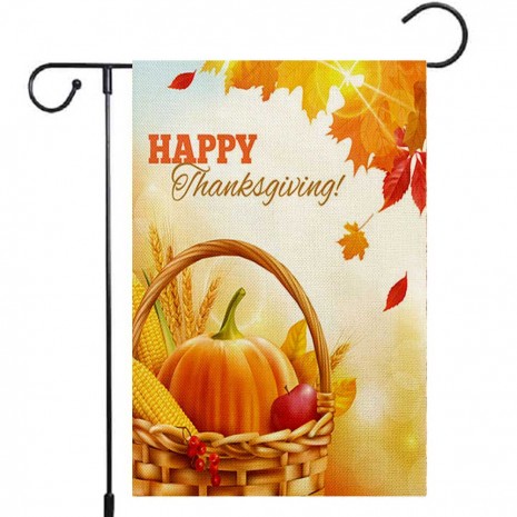 Garden Flag Happy Thanksgiving Day Yard Decoration