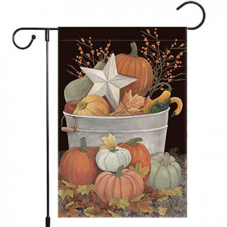 Pumpkin Thanksgiving Day Garden Flag Yard Decoration