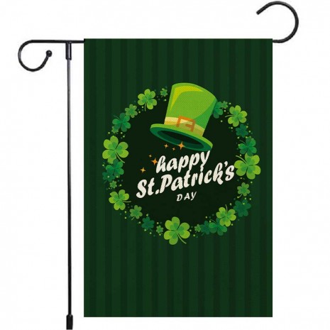 Yard Decoration St. Patrick's Day Four Leaf Clover Garden Flag