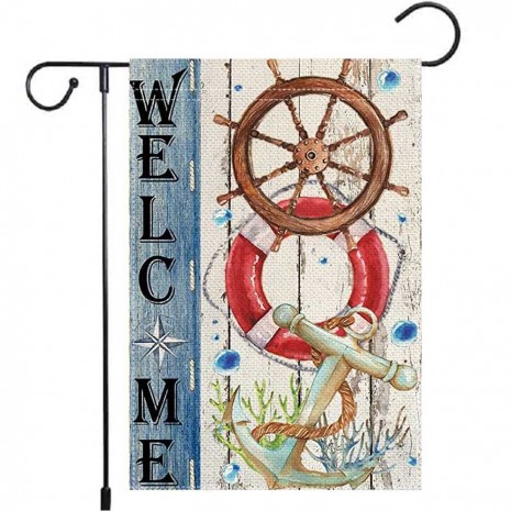 Beach Flag Garden Buoy Welcome Yard Decoration