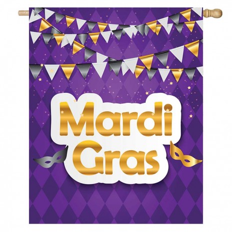 Mardi Gras Fireworks House Flag Home Decorative Flag