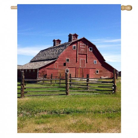 Blue Sky House Grassland Flag Farm Home Decorative Flag