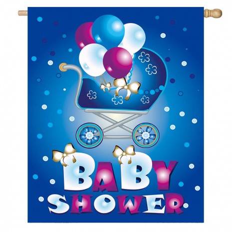 Baby Shower Celebration Home Decorative House Flag