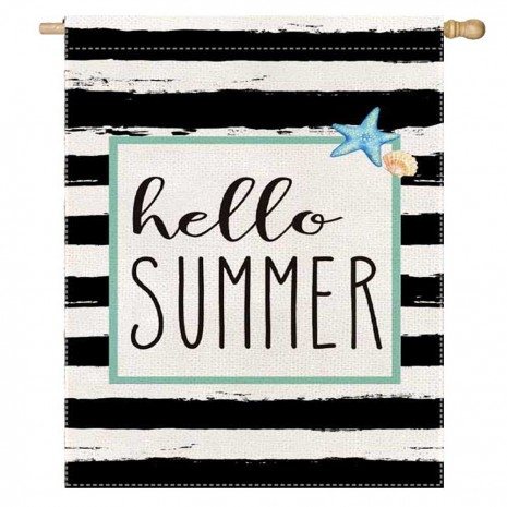 Home Decorative Hello Summer House Flag