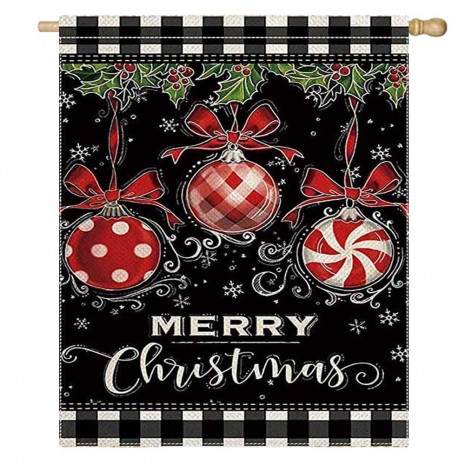 Snowflakes Home Decorative Merry Christmas House Flag