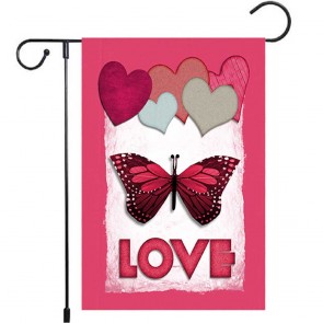 Yard Decoration Butterfly Valentine's Day Garden Flag