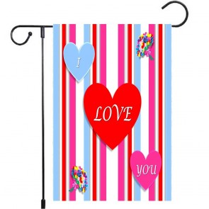 Love You Yard Decoration Valentine's Day Garden Flag