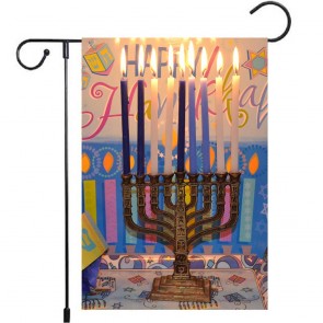 Hanukkah Candle Garden Flag Yard Decoration