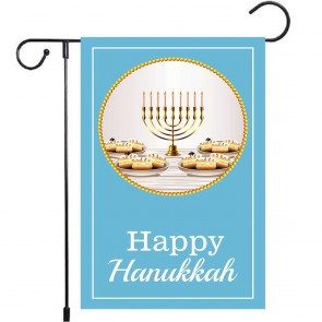 Bread Happy Hanukkah Garden Flag Yard Decoration