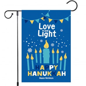 Snow Happy Hanukkah Garden Flag Yard Decoration