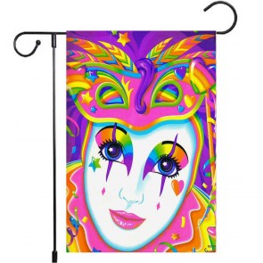 Yard Decoration Mardi Gras Mask Garden Flag