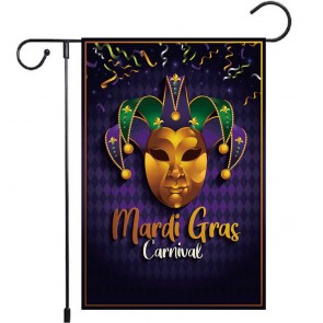 Carnivals Yard Decoration Mask Mardi Gras Garden Flag
