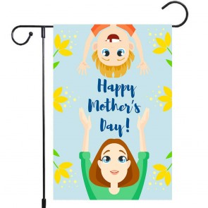 Happy Mother's Day Yard Decoration Mom Baby Garden Flag