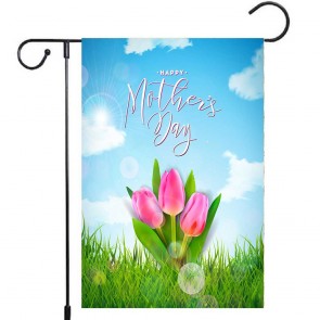 Pink Tulip Mother's Day Yard Decoration Sky Garden Flag