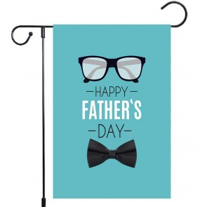 Glasses Bow Tie Happy Father's Day Yard Decoration Garden Flag
