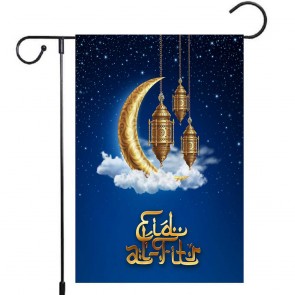 Eid Al Fitr Blue Garden Flag Yard Decoration