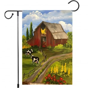 Cow Sky Garden Flag Farm Yard Decoration