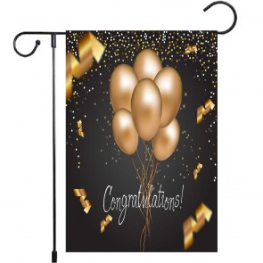 Golden Balloon Flag Garden Celebration Yard Decoration