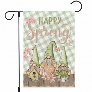 Happy Elf Yard Decorative Spring Garden Flag