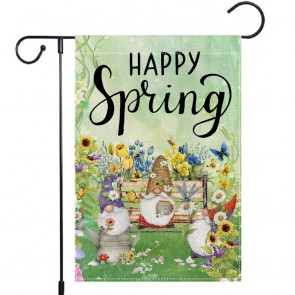 Flowers Elf Yard Decorative Happy Spring Garden Flag