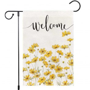 Yellow Flowers Yard Decorative Welcome Spring Garden Flag