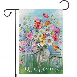 Home Flowers Yard Decorative Welcome Spring Garden Flag