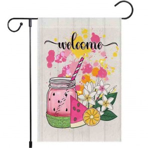 Watermelon Juice Yard Decorative Wellcome Summer Garden Flag