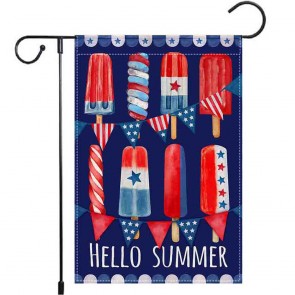 USA Ice Cream Yard Decorative Hello Summer Garden Flag