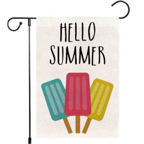 Yard Decorative Hello Summer Ice Cream Garden Flag