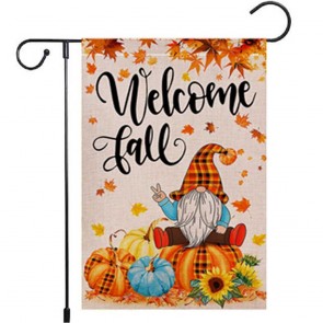 Maple Leaf Pumpkins Yard Decorative Welcome Fall Garden Flag