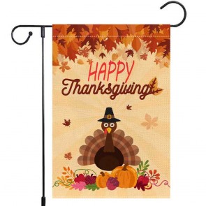 Happy Thanksgiving Day Turkey Yard Decoration Garden Flag