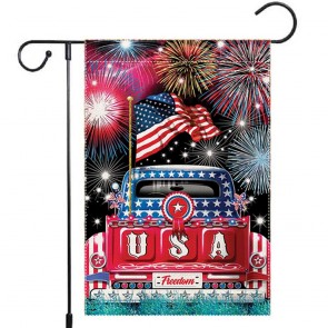 Welcome Yard Decorative 4th of July Dwarf Patriotic Garden Flag