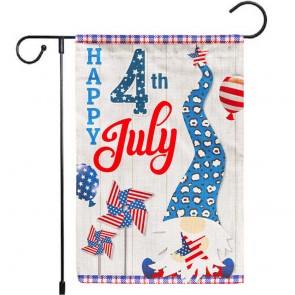 Yard Decorative Dwarf Happy 4th of July Patriotic Garden Flag