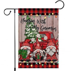 Hangin With My Dwarf Yard Decorative Christmas Garden Flag