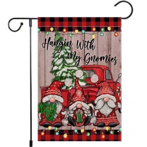 Hangin With My Dwarf Yard Decorative Christmas Garden Flag