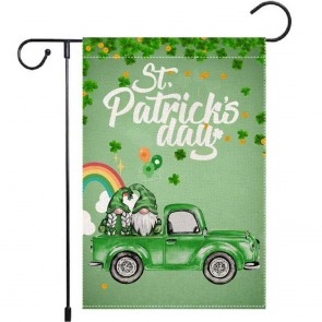 Dwarf Green Car Yard Decoration St. Patrick's Day Garden Flag