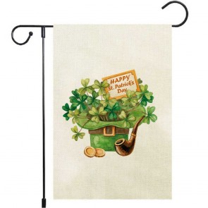 St. Patrick's Day Four Leaf Clover Yard Decoration Garden Flag