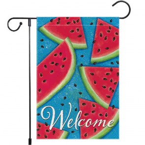 Watermelon Welcome Yard Decoration Fruit Garden Flag