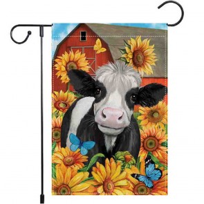 Cows Sunflowers Farm Garden Flag Yard Decoration