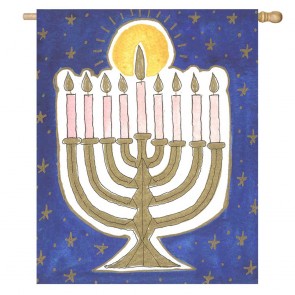 Home Decorative Candle Happy Hanukkah House Flag