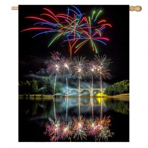 Fireworks Home Decorative New Year City House Flag