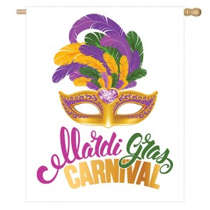 Mask Mardi Gras Home Decorative House Flag