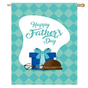 Gift Box Home Decorative Happy Father's Day House Flag