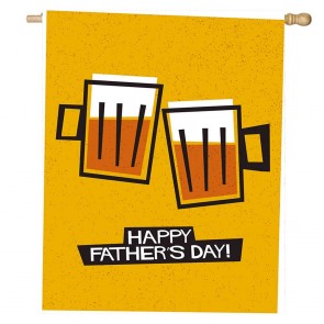Cheers Beer Happy Father's Day House Flag
